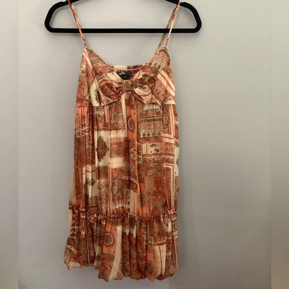 Vintage Orange and Cream Bubble Dress in Size S